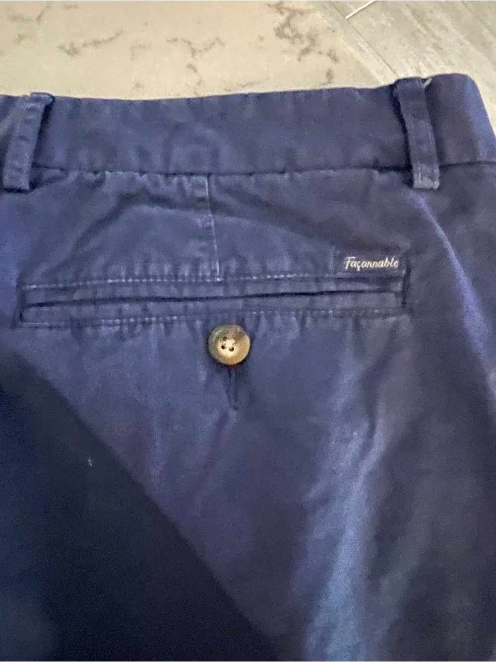 Faconnable Dark Navy Casual Trousers